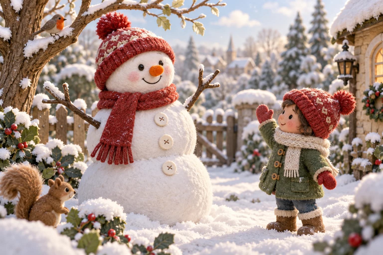 Illustration de la comptine « Le sourire de neige ».